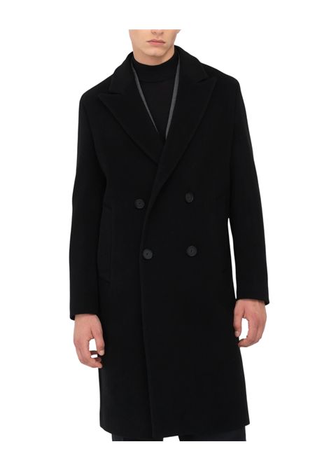 cappotto doppiopetto relaxed fit panno misto lana nero MANUEL RITZ | Cappotti | 3932C4001 25369799